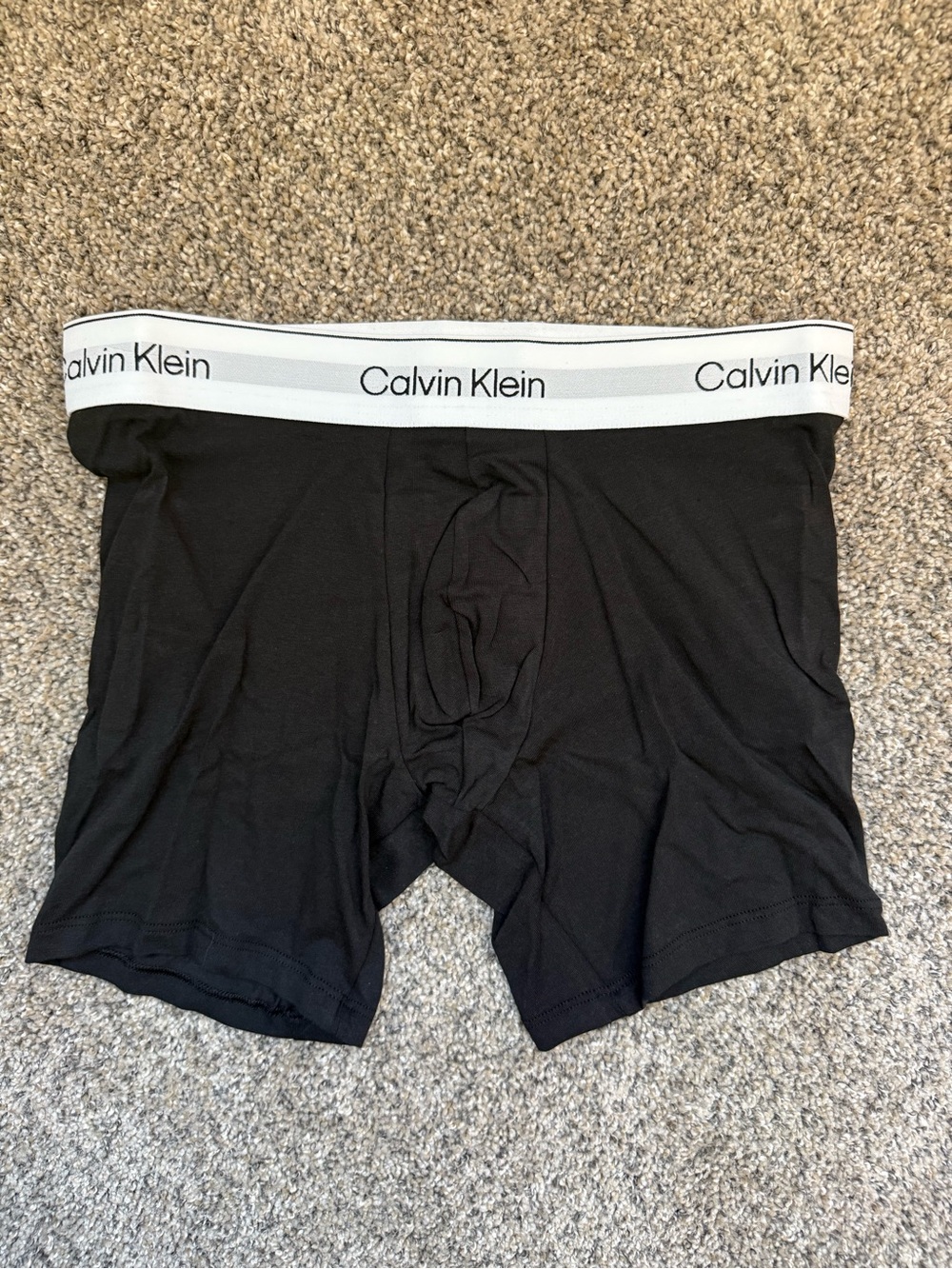Calvin Klein Black Boxer Briefs with White Logo Waistband